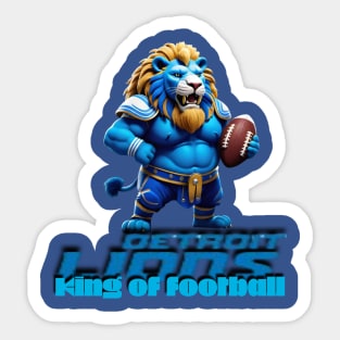 detroit lions king of football Sticker